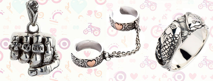 Love Symbolism in Biker and Gothic Jewelry Näytä tarkat tiedot