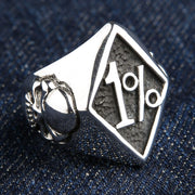 Outlaw 1% Sterling Silver Biker Ring [2]