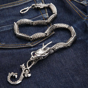 Sterling Silver Ruby Dragon Wallet Chain